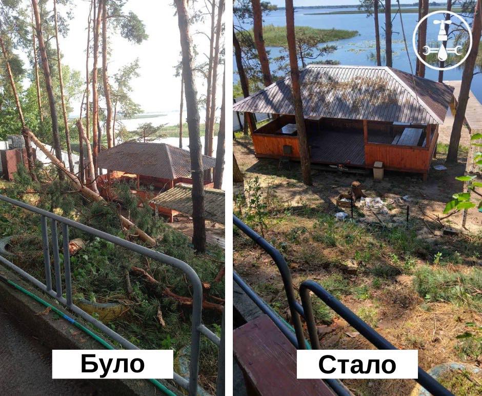 Працівники водоканалу ліквідували наслідки негоди на базі відпочинку